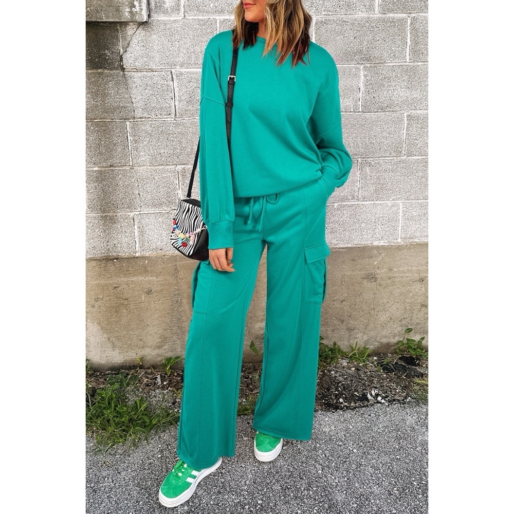 Pullover Top and Cargo Pants Set